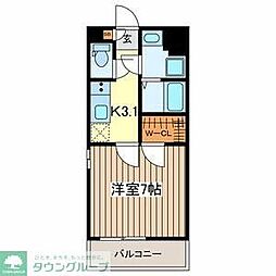 マインドフィールド新座駅南 2階1Kの間取り