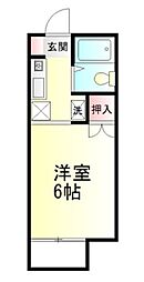 クロノス霞ヶ関 1Kの間取図画像
