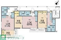 ふじみ野市北野1丁目アパート 1Kの間取図画像