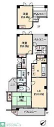 あさかヴィレッジパティオ棟2 3LDKの間取図画像
