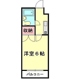 エマーユ稲荷町 1Kの間取図画像