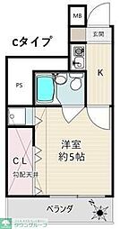 フレンズピュア新宿 1Kの間取図画像