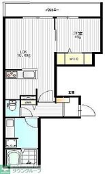 アシアリー 1LDKの間取図画像