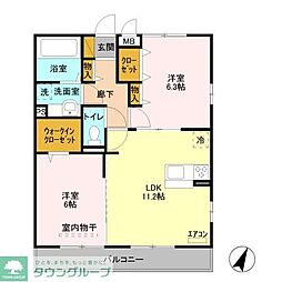 グレイス・フォレ2 2LDKの間取図画像