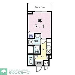 ライズ脇田町II 1Kの間取図画像