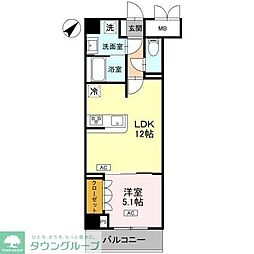 富士見市大字鶴馬マンション 1LDKの間取図画像