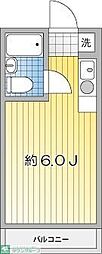 東和プラザA・B館 ワンルームの間取図画像