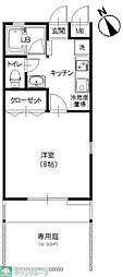 フラワーハイツ 1Kの間取図画像