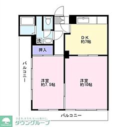 メゾンイシダ 2DKの間取図画像