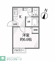 アルトン川越霞ケ関 1Kの間取図画像