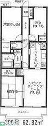 ネオ-アーバン鶴瀬 3LDKの間取図画像