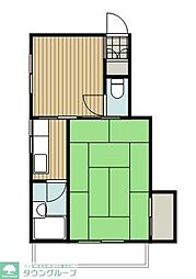 ヨシノコーポ 2Kの間取図画像