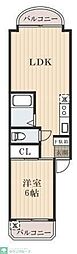 グランヴィル川越シティ 1LDKの間取図画像