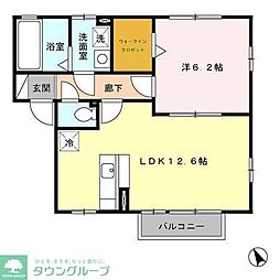フレスカ2 1LDKの間取図画像