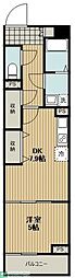 プレジデントガーデンD 1LDKの間取図画像