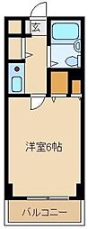サンウイロー朝霞 1Kの間取図画像