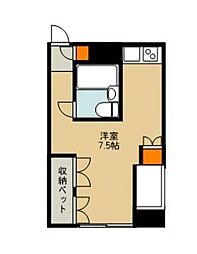 ルミエール ワンルームの間取図画像