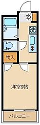 レオパレスTY.ベルツリー 1Kの間取図画像