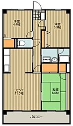 ベルヴェール大泉 3LDKの間取図画像