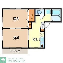 エンジェル 2Kの間取図画像