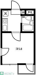 上福岡メゾンスタット 1Kの間取図画像
