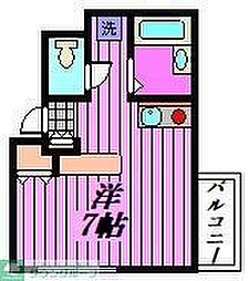 メゾン・ラフィット ワンルームの間取図画像