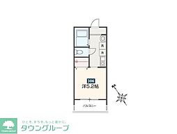 新座市野火止6丁目アパート 1Kの間取図画像