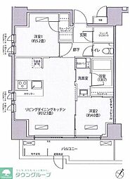 カロータ 2LDKの間取図画像