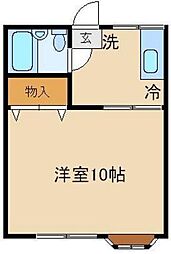 サンライズ上福岡 1Kの間取図画像