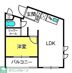センチュリー羽沢 1LDKの間取図画像