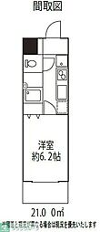 ドミール上福岡 1Kの間取図画像