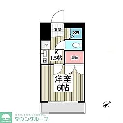 アミティY 1Kの間取図画像
