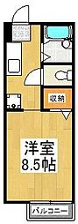 リベルテ ワンルームの間取図画像