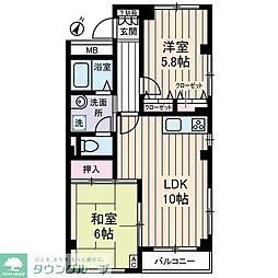 PATIOS 2LDKの間取図画像