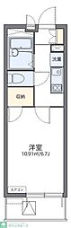 レオパレスシャルダン 1Kの間取図画像