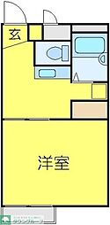 レオパレスフローラ 1Kの間取図画像