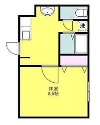 レジデンス富士見 1Kの間取図画像