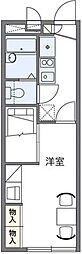 レオパレスやすらぎ 1Kの間取図画像