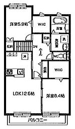 LIBERTAB 2LDKの間取図画像