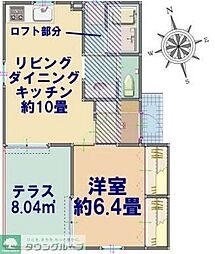 カーサ・フェリーチェ 1LDKの間取図画像