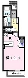 プリムローズ・クリーク2 ワンルームの間取図画像