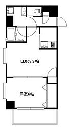 リビナ奥村ドゥー(2) 1LDKの間取図画像