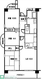 ソルティブラン鶴瀬 3LDKの間取図画像