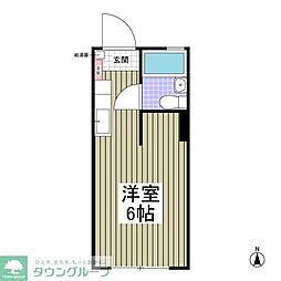 ボートハウス 1階1Kの間取り