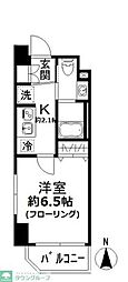 Ｎ−ｆｌａｔｓ　横浜反町 6階1Kの間取り