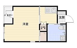 フォルターナ横浜反町 2階1Kの間取り