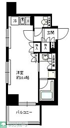 グランステイツ横濱 7階ワンルームの間取り