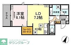 D Paina 保土ケ谷 1LDKの間取図画像