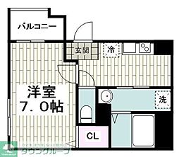 ラ・トゥールM ワンルームの間取図画像