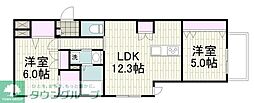 Maison Green noa 2LDKの間取図画像